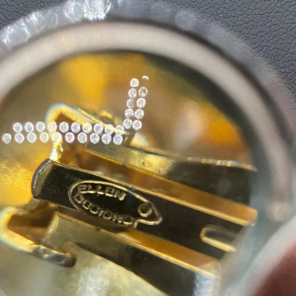 Pretty Woman Polo Navy and White Polka Dot Clip On Earrings Ellen Designs - Picture 9 of 12